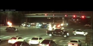 Fiery Accident at NW 36 St and 42nd Avenue (Le Jeune Rd) in Miami