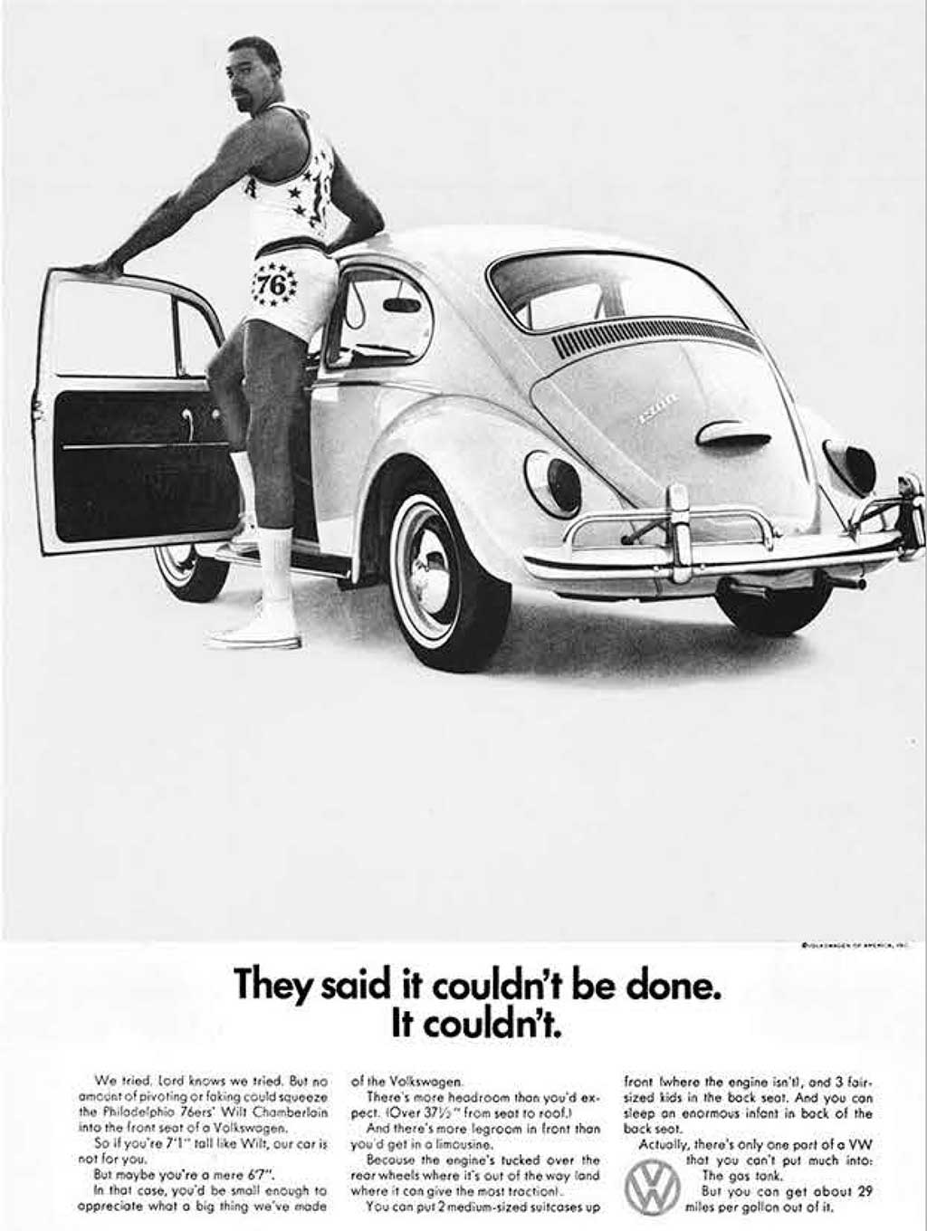 VW Bug with Wilt Chamberlain