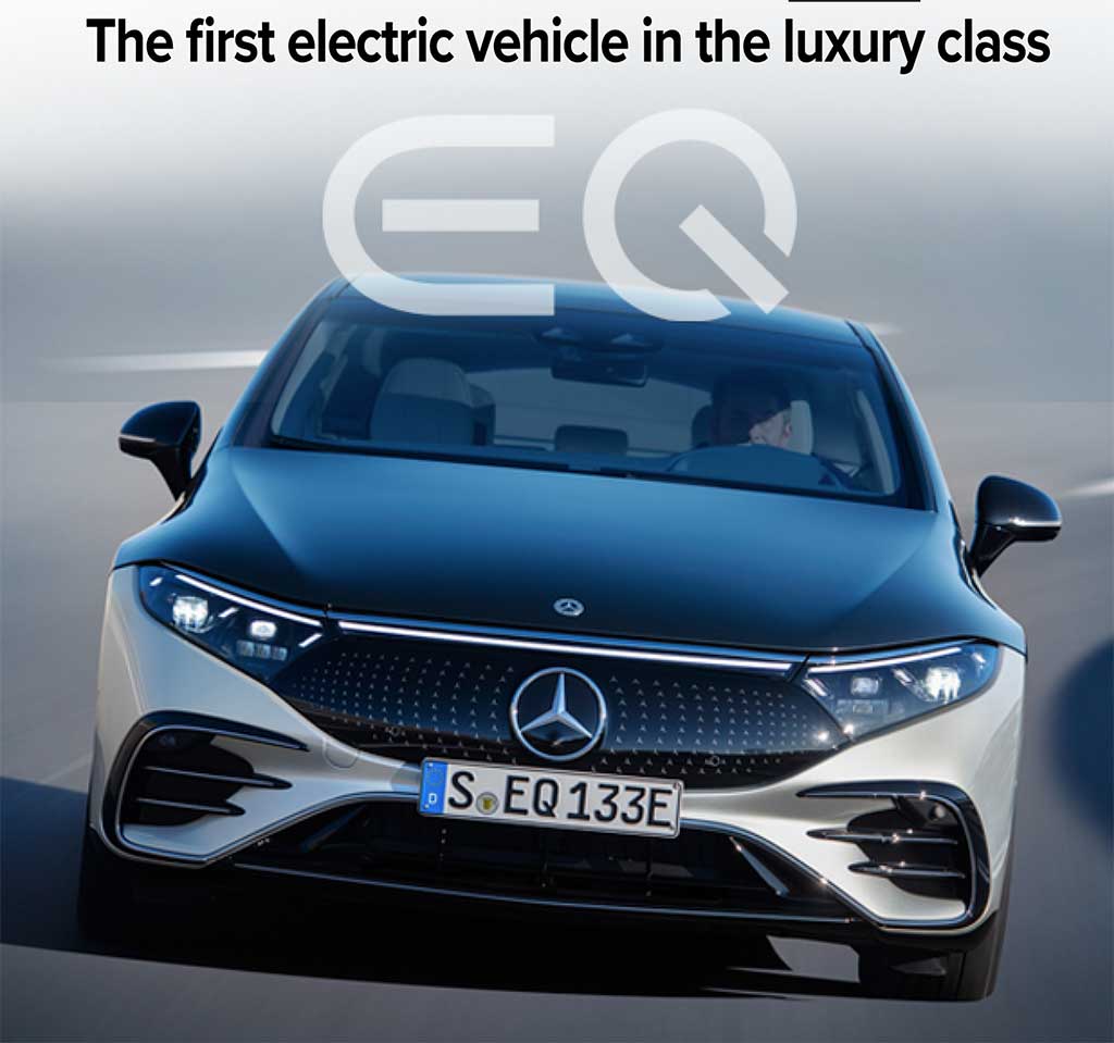 Mercedes Benz EQS All Electric Luxury Sedan