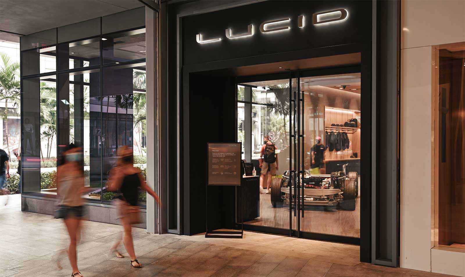 Lucid Motors at Brickell City Centre (photo credit Lucid Motors)