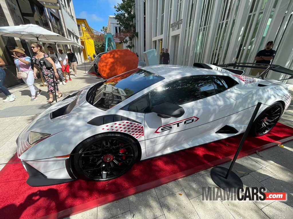 Lamborghini at the MIiami Concours in the Miami Design District