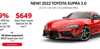 NEW! 2022 Toyota Supra 3.0 – West Kendall Toyota Offer 2022 Toyota Supra Lease Offer