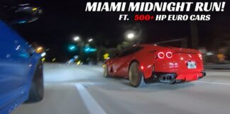 VIDEO: Miami Midnight Run Featuring High Powered Euro Exotics