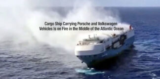 Cargo Ship Catches Fire with 1100 Porsches, 189 Bentleys On Board