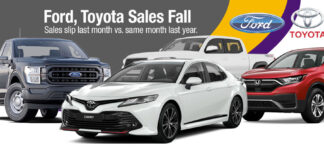 Infographic: Ford, Toyota Sales Dip Big: We compare last month vs. same month last year.