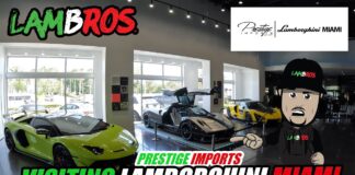 Lambros visit Lamborghini Miami