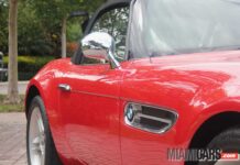 Red BMW Z8 Roadster at the Key Biscayne Car Week 2022