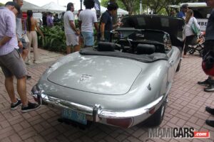 Silver Jaguar at the Key Biscayne Car Week 2022