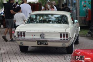 White Mustang at the Key Biscayne Car Week 2022