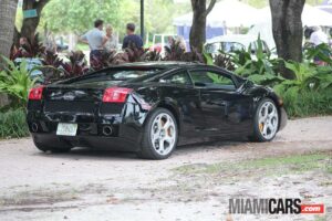 Black Lamborghini at the Key Biscayne Car Week 2022