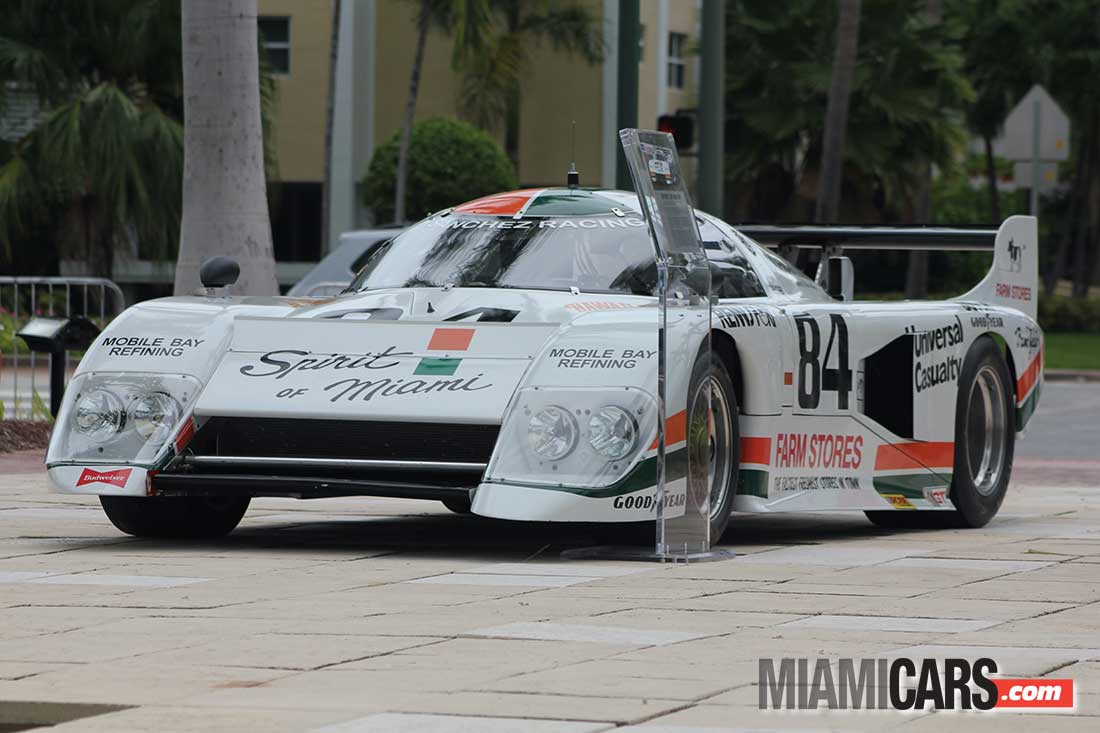 Spirit of Miami Race Car piloted by Emerson Fittipaldi and Tony Garcia at Key Biscayne Car Week 2022