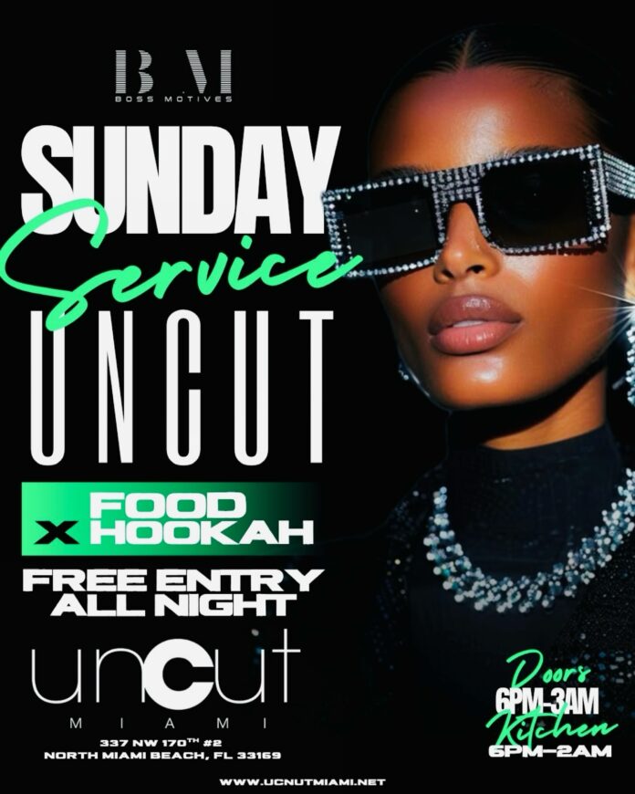 🚨THE SUNDAY PARTY MIAMI BEEN WAITING FOR🚨 Welcome to #SUNDAYSERVICE @uncut_miami This isn’t your average Sunday