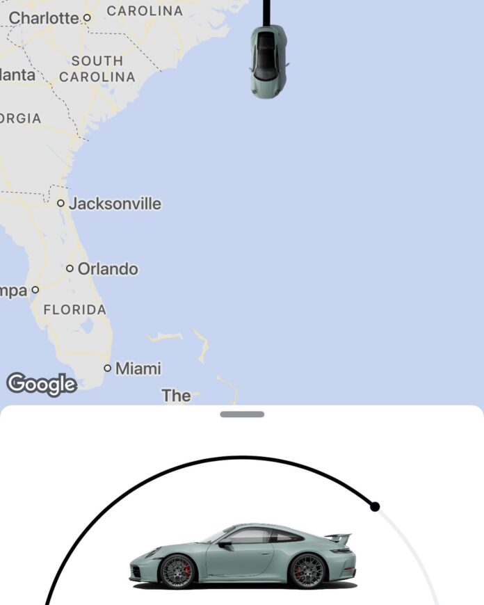 Our 992.2 Carrera S has officially crossed the Atlantic and is now in U.S. waters. 🇺🇸🌊 Crazy to think just a couple w…