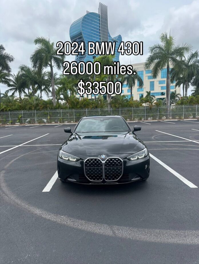 🚗 For Sale: 2024 BMW 430i xDrive Coupe 🚗 2024 BMW 430i Gran Coupe with xDrive. fully loaded, black on black. 26,000 mi…