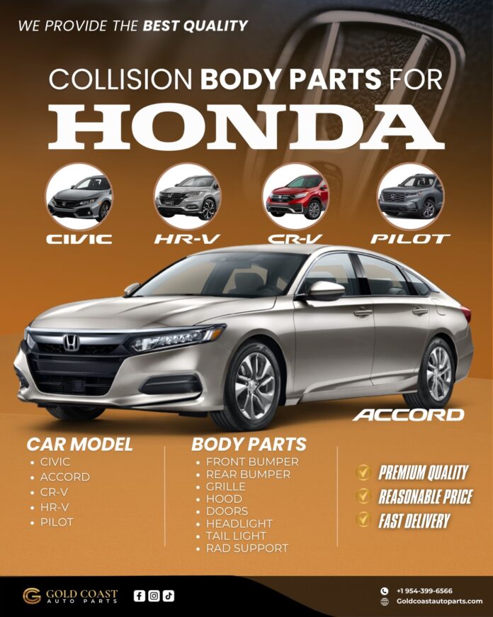 Gold Coast Auto Parts delivers top-quality Honda collision body parts — from bumpers to doors, fenders, hoods, and more!…