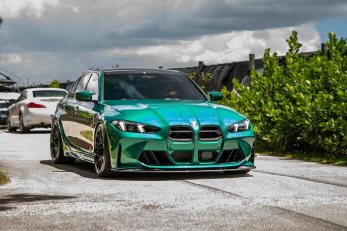 Green and mean, a beauty nonetheless. This @badgrandpa_m3 #bmwm3 #bmwm3g80 #bmwm #mpower #bmwlife #bmwgram #bmwperforman…