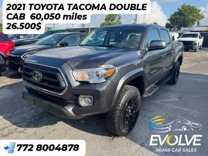 Financiamiento disponible ✅️ 2021 TOYOTA TACOMA DOUBLE CAB 60,050 miles 26.500$ 🟡 Con solo pasaporte o licencia 🟡 Sin …