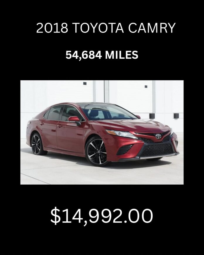 2018 Toyota Camry XSE 🚗✨ Reliability and luxury combined in one beautiful package! This is the kind of car your great-g…