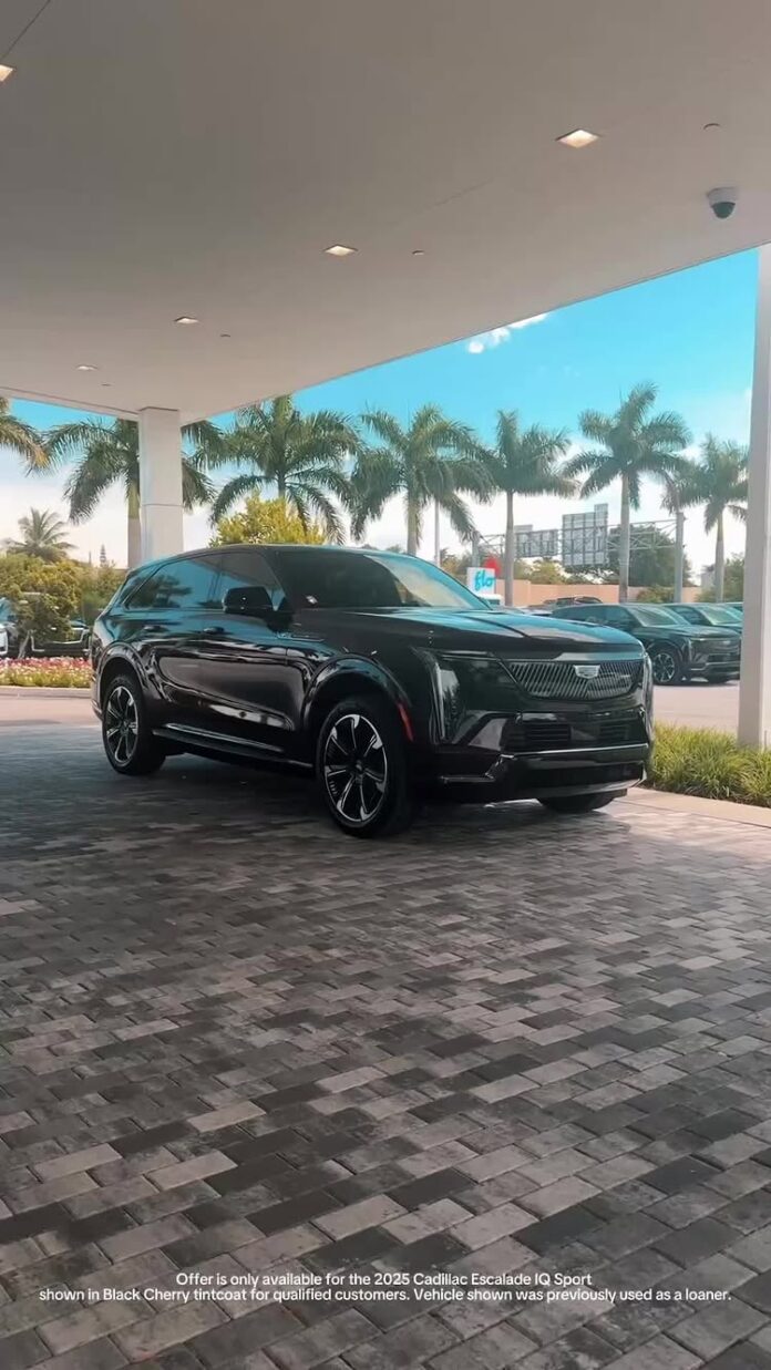 The all-electric 2025 Escalade IQ Sport in Black Cherry Tintcoat is here — bold, futuristic, and now available for *just…