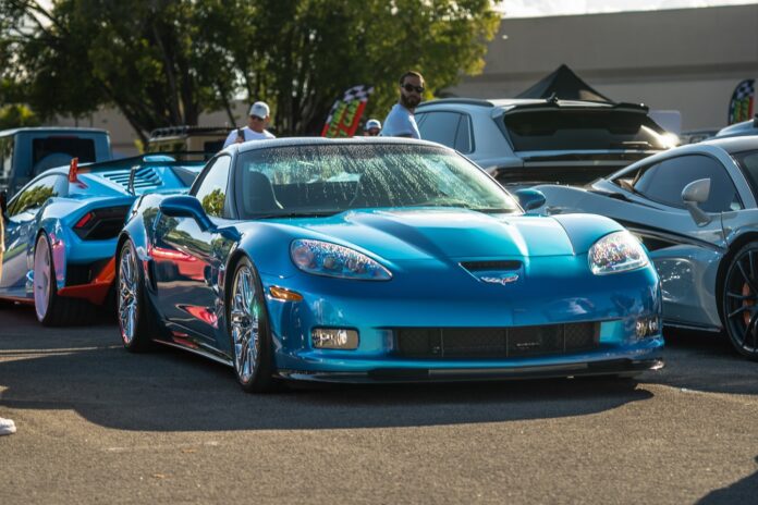 King of the Corvettes. Code name Blue Devil. The Chevrolet C6 ZR1. Hanging down at @carsandcoffeemiami 😮💨😮💨🤘🤘 #c…