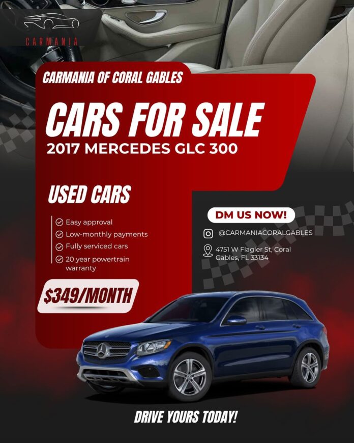 🚘Drive off in this 2017 MERCEDES GLC 300 for just $349/month! 🔥 ✅ Easy approval ✅ Low monthly payments ✅ Fully service…