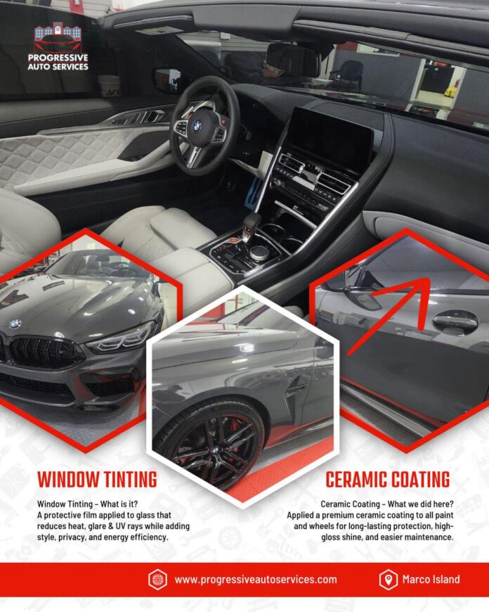 ✨Transform your drive with Progressive Auto Services! From Window Tinting that keeps you cool, stylish, and protected, t…